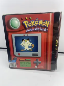 Vintage 1998 Pokemon TCG Card Binder Pokedex Pikachu Rare HTF Nintendo Official - Image 2
