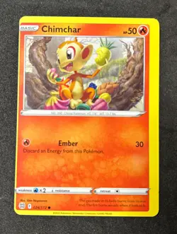MISCUT Chimchar Common SWSH Brilliant Stars #024 Pokemon Card TCG NM/MINT - Image 1