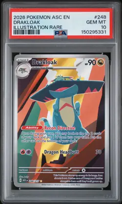 2026 POKEMON ASC EN-ASCENDED HEROES ILLUSTRATION RARE #248 DRAKLOAK PSA 10 - Image 1