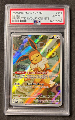 PSA 10 GEM MINT Eevee Promo Prismatic Evolution ETB #173 Pokemon Card TCG - Image 1