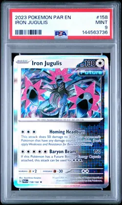 2023 POKEMON PAR EN-PARADOX RIFT #158 IRON JUGULIS PSA 9 - Image 1