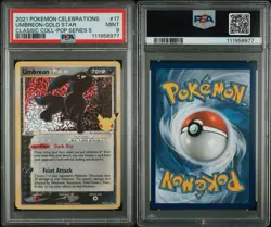 2021 Pokemon Celebrations Classic Collection #17 Umbreon Gold Star PSA 9 - Image 3