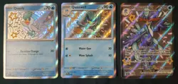 Quaxly 082 Quaxwell 083 Quaquaval ex 084 Paldean Fates Shiny NM Pokemon TCG Set - Image 1