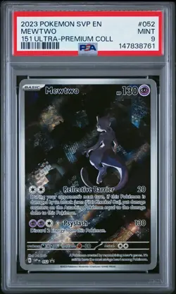 2023 POKEMON SVP PROMO 151 ULTRA-PREMIUM COLLECTION #052 MEWTWO PSA 9 - Image 1