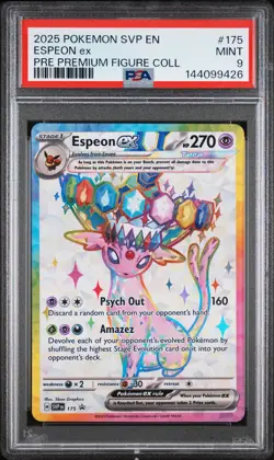 2025 POKEMON SVP PROMO PREMIUM FIGURE COLLECTION #175 ESPEON EX PSA 9 - Image 1