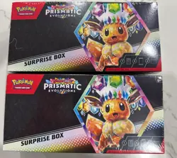 Pokemon TCG Scarlet & Violet Prismatic Evolutions Surprise Box Set of 2 - Image 1