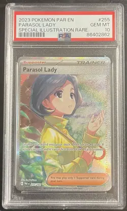2023 POKEMON PAR EN-PARADOX RIFT SPECIAL ILLUSTRATION RARE PARASOL LADY PSA 10 - Image 1