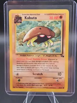 Pokemon Kabuto 50/62 Non-Holo Fossil Set 1999 LP - Image 1