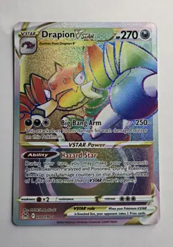 Drapion VSTAR 200/196 Rainbow Secret Rare Pokemon 2022 Lost Origin NM - Image 1