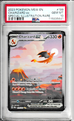 2023 Pokemon Mew En Charizard ex Scarlet & Violet 151 SIR Holo PSA 10 GEM MT - Image 1