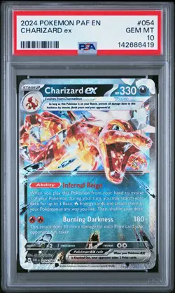 2024 POKEMON PAF EN-PALDEAN FATES #054 CHARIZARD EX PSA 10 - Image 1