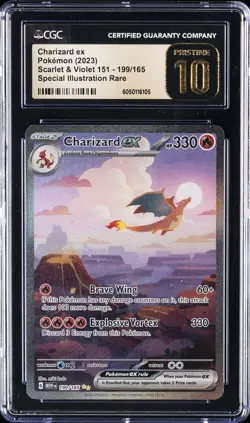 2023 POKEMON 151 SPECIAL ILLUSTRATION RARE #199 CHARIZARD EX CGC 10 PRISTINE - Image 1