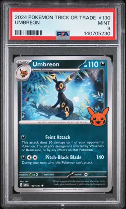 2024 POKEMON TRICK OR TRADE #130 UMBREON PSA 9 - Image 1