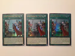Yugioh 3x Ancient Warriors Saga - Three Visits IGAS 1st Edition Ultra Rare NM - Image 1