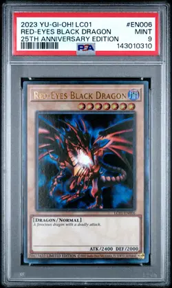 2023 YU-GI-OH! LEGEND COLLECTION: 25TH ANNIV EDITION RED-EYES BLACK DRAGON PSA 9 - Image 1