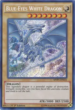 Yugioh! LP Blue-Eyes White Dragon - MVP1-ENS55 - Secret Rare - 1st Edition Light - Image 1