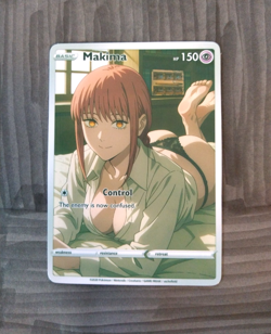 Beautiful Waifu Card - Makima Sleepy Time - Goddess ACG Custom DIY Fan Art Card - Image 1