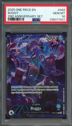 PSA 10 Buggy 2nd Anniversary Set OP09-042 EN One Piece B25 - Image 1
