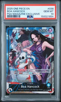 2025 ONE PIECE PROMOS PSA MAGAZINE EXCLUSIVE #038 BOA HANCOCK PSA 10 - Image 1