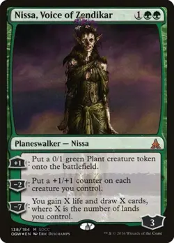Nissa, Voice of Zendikar (SDCC 2016 Exclusive) -Foil Light Play MTG - Image 1