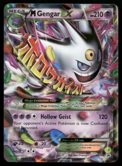 Pokemon M Gengar EX Full Art Promo Holo XY166 210 HP Mega XY Card (LP) - Image 1