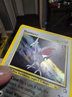 Skarmory - 13/111 - Pokemon Neo Genesis Unlimited Holo Rare Card WOTC MP W Swirl - Image 3