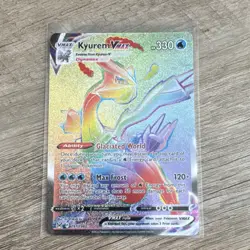 Pokemon Kyurem VMAX Secret Rare Full Art Holo Card 330 HP Lost Origin 197/196 - Image 1