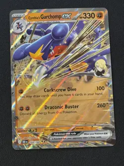 Pokemon Card Destined Rivals Cynthia's Garchomp EX 104/182 Double Rare Near Mint - Image 1