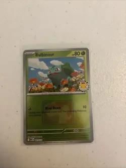 001/132 Bulbasaur 2026 Pokemon Day League Stamped Promo Card Mega TCG Play - Image 1