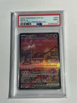 Pokemon Mew EX TCG 151 Promo Card SVP053, Black, Star, PSA 9 - Image 1