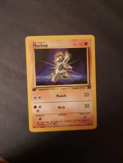 Pokemon Card Team Rocket 1st Edition Regular Finish Machop 59/82 - Image 4