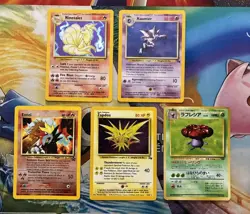 Vintage Pokemon Card Lot WOTC Holo Fire Haunter Ninetales Zapdos - Image 1