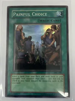 Painful Choice MRL-049 - Magic Ruler - Yugioh Card Moderate to Heavy Play - Image 1