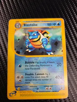 2002 Pokemon Blastoise Card Expedition E Reader Non Holo Rare 36/165 HP - Image 1