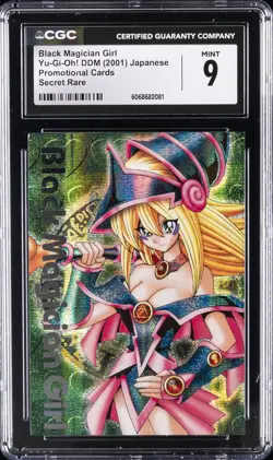 2001 YU-GI-OH! JAPANESE DDM PROMO CARDS SECRET RARE BLACK MAGICIAN GIRL CGC 9 - Image 1
