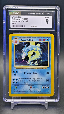 CGC 9 MINT Gyarados 1999 Base Set 6/102 Holo Pokemon Card TCG PSA - Image 1