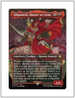 1x Gilgamesh, Master-at-Arms, Borderless Art, Final Fantasy, MTG NM - Image 1