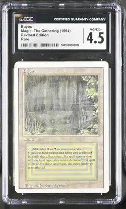 CGC 4.5 Bayou 1994 Revised Edition Magic: The Gathering HP - Image 1