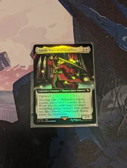 Auron, Venerated Guardian #0130 (Extended Art) (FOIL) NM MTG Final Fantasy - Image 1