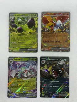 Pokemon TCG Arboliva EX Ethan’s Ho-Oh EX Rabsca EX Arven’s Mabosstiff EX - Image 1