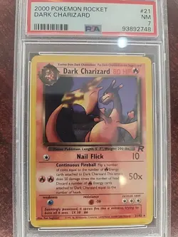 Dark Charizard Team Rocket Non Holo Pokemon Card WOTC Near Mint PSA 7 - Image 1