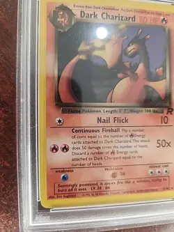 Dark Charizard Team Rocket Non Holo Pokemon Card WOTC Near Mint PSA 7 - Image 2