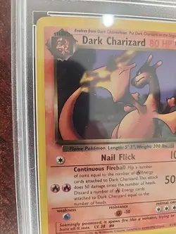 Dark Charizard Team Rocket Non Holo Pokemon Card WOTC Near Mint PSA 7 - Image 3