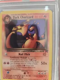 Dark Charizard Team Rocket Non Holo Pokemon Card WOTC Near Mint PSA 7 - Image 4