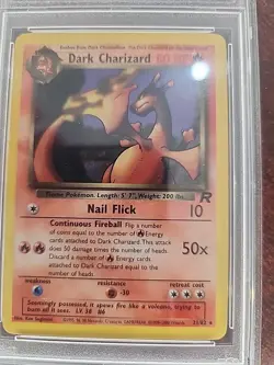 Dark Charizard Team Rocket Non Holo Pokemon Card WOTC Near Mint PSA 7 - Image 5