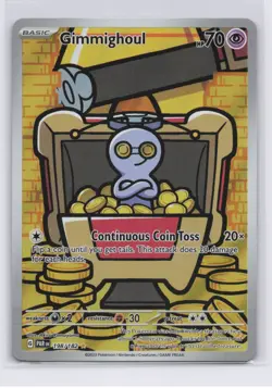Pokemon Gimmighoul 198/182 SV04: Paradox Rift Illustration Rare Holo TCG NM - Image 1