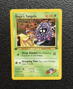 Pokemon TCG - 1st Edition Koga's Tangela 81/132 - Gym Challenge *NM/LP - Image 1