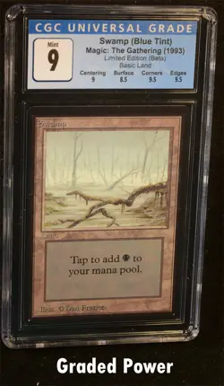 MTG Beta Swamp (Blue Tint) CGC 9 Magic the Gathering - Image 1