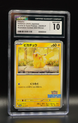 Pikachu Illustration Contest Promo CGC 10 PSA Pokemon 242/SV-P 2024 Japanese - Image 1
