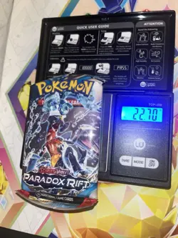 22.70g Extremely HEAVY - Pokemon TCG S&V Paradox Rift Booster Pack Sealed - Image 1